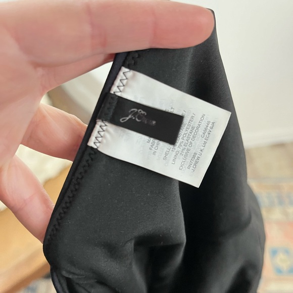Jcrew black v neck tie strap one piece swimsuit - Picture 3 of 8